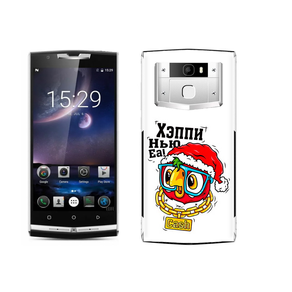 

Чехол MyPads Tocco для Oukitel K10000 Pro Хэппи нью еа, Прозрачный, Tocco