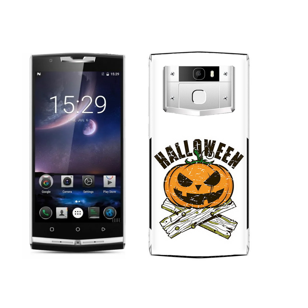 

Чехол MyPads Tocco для Oukitel K10000 Pro Хэллоуин доски тыква, Прозрачный, Tocco