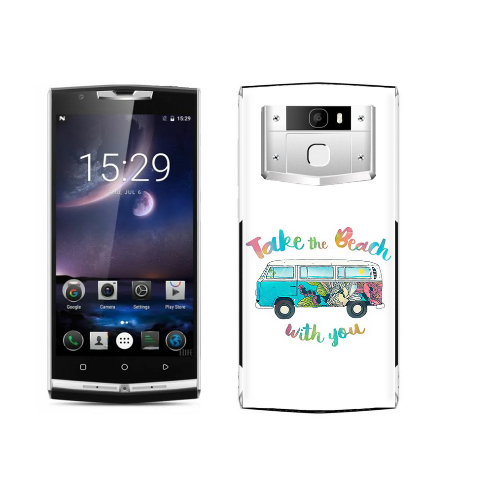 

Чехол MyPads Tocco для Oukitel K10000 Pro Хиппи автобус, Прозрачный, Tocco