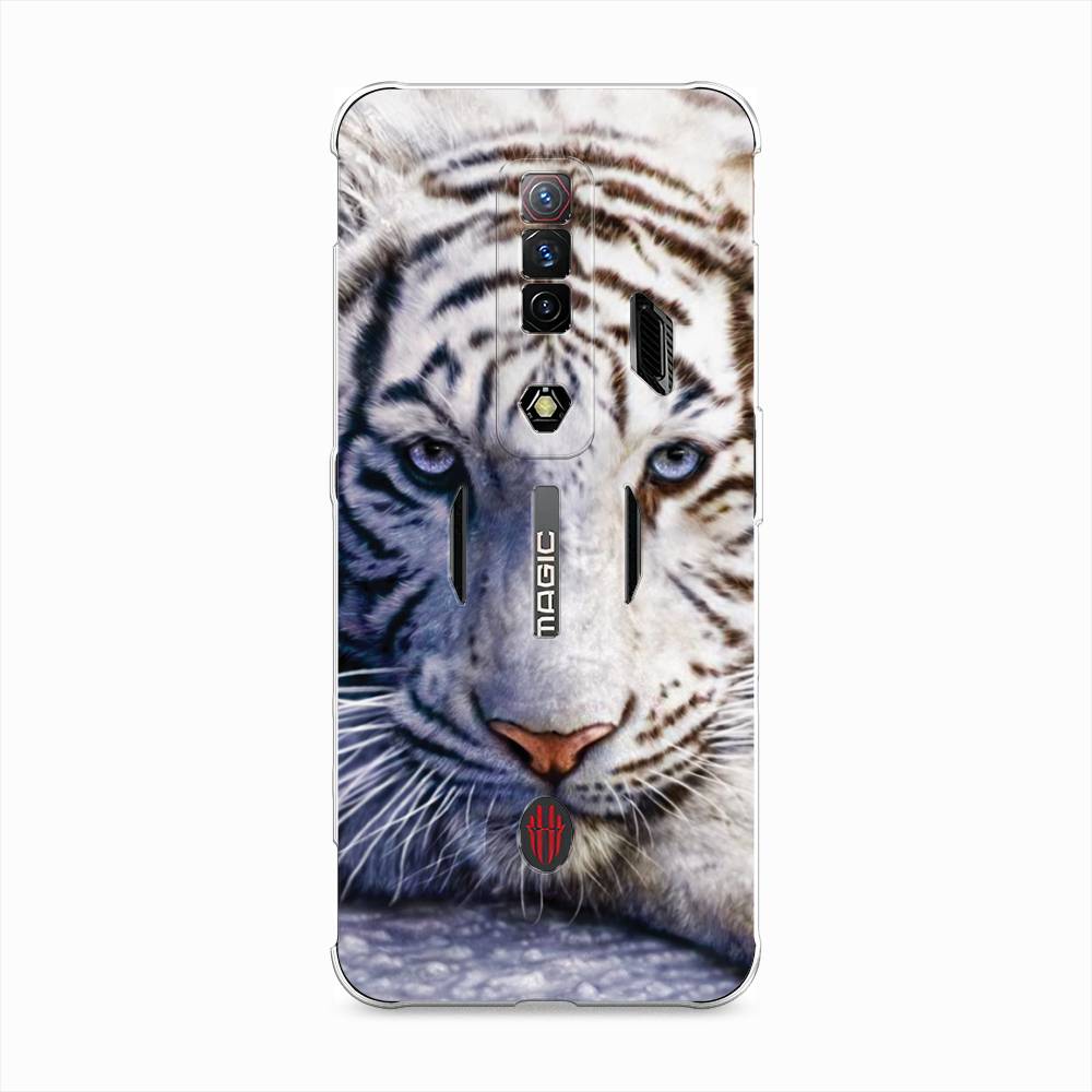 

Чехол на ZTE Nubia Red Magic 7S "Бенгальский тигр", Коричневый;белый, 136350-1