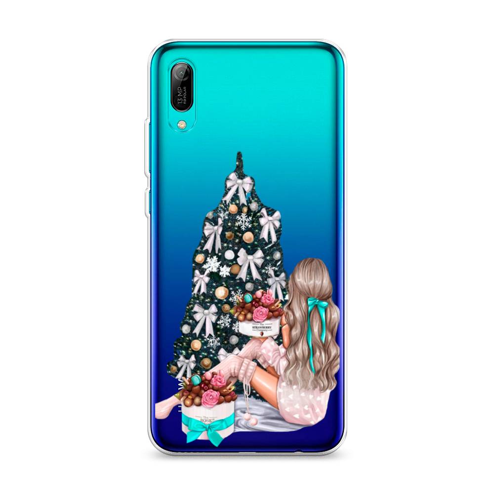 

Чехол на Huawei Y6 Pro 2019 "New Year", Зеленый;бежевый;голубой, 68150-5