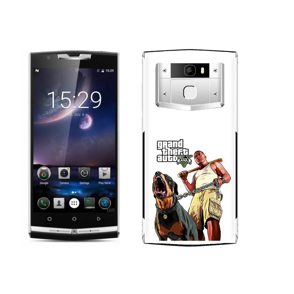 

Чехол MyPads Tocco для Oukitel K10000 Pro GTA грозная собака, Прозрачный, Tocco
