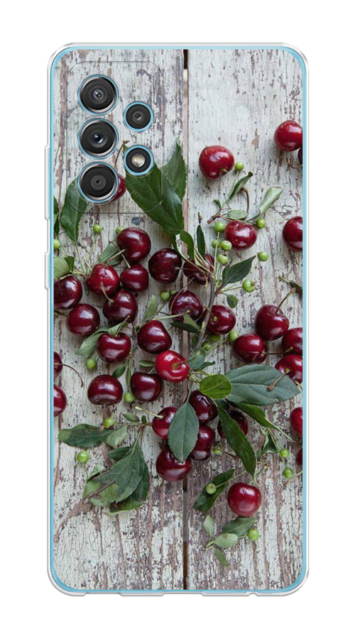

Чехол на Samsung Galaxy A52/A52s "Вишня", Бордовый;зеленый;серый, 2106550-1