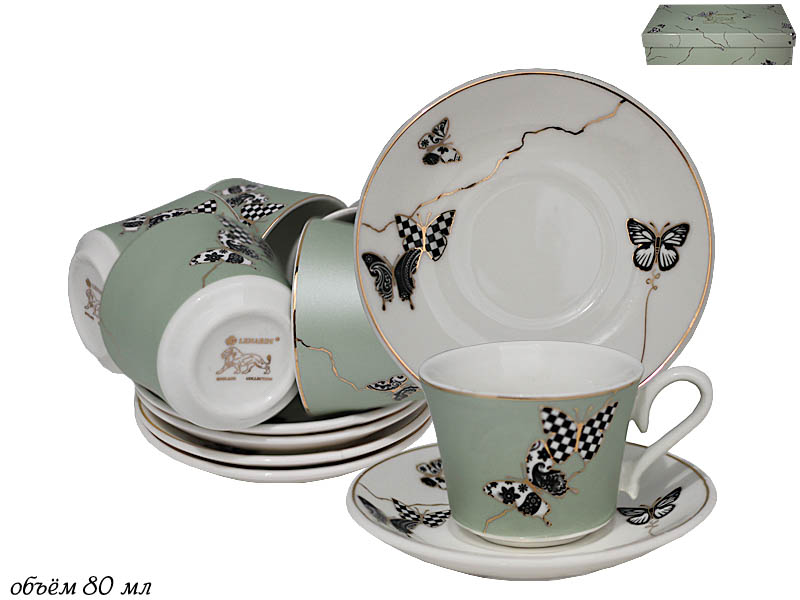 

Кофейный набор 12пр.Butterfly в подарочной упаковке Фарфор 133-097 118-133-097, Разноцветный