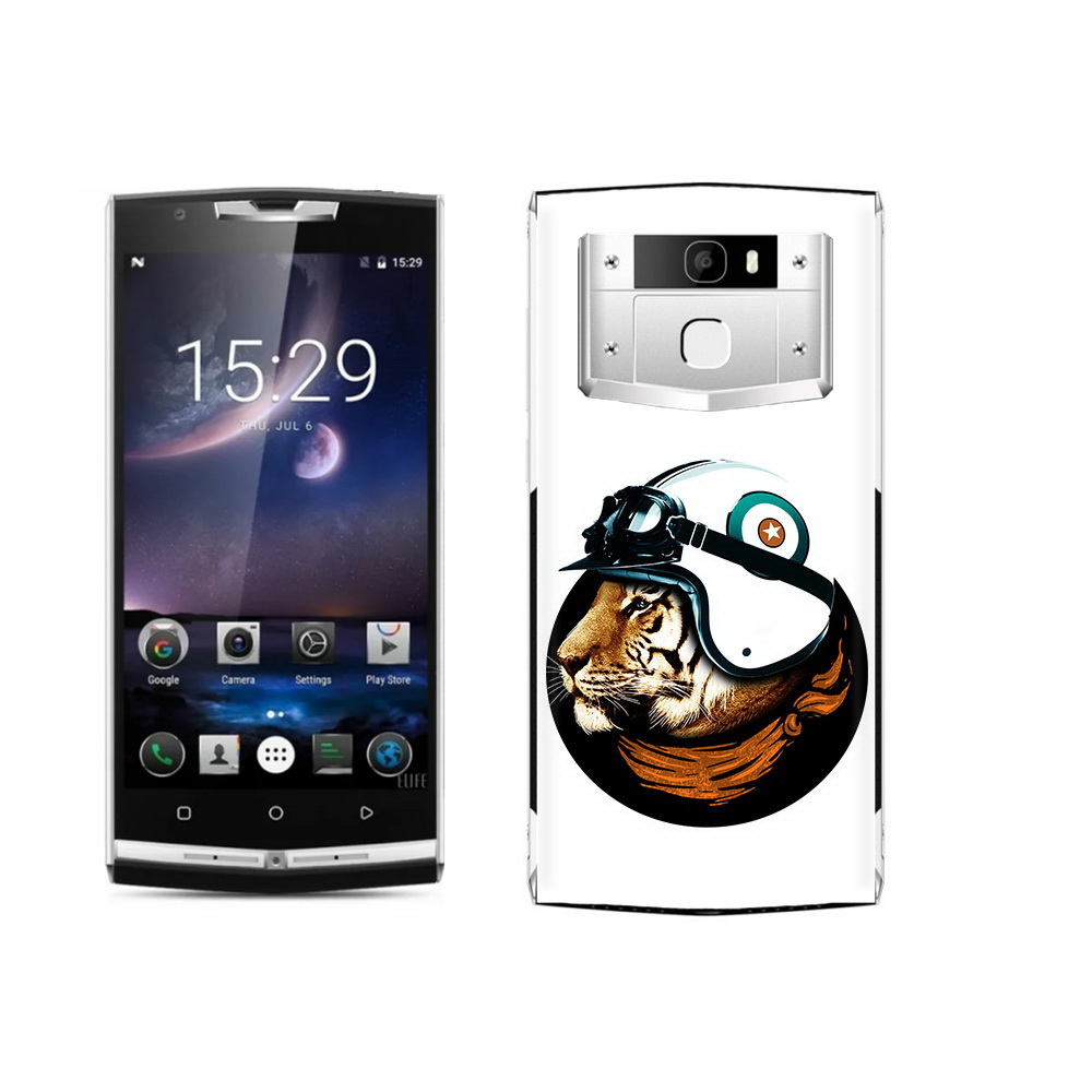 

Чехол MyPads Tocco для Oukitel K10000 Pro Тигр в шлеме, Прозрачный, Tocco