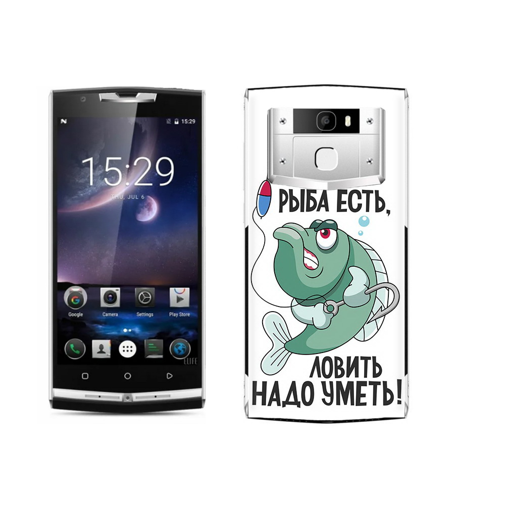 

Чехол MyPads Tocco для Oukitel K10000 Pro Рыба есть ,ловить надо уметь, Прозрачный, Tocco