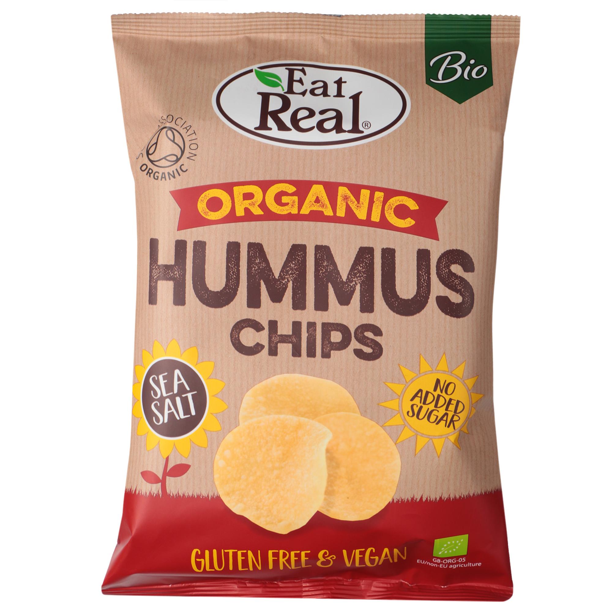 

Чипсы нутовые Eat Real Hummus c морской солью 100 г