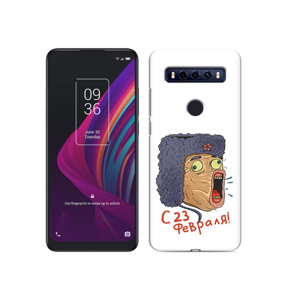 

Чехол MyPads Tocco для TCL 10 SE 23 февраля смешная эмоция, Прозрачный, Tocco