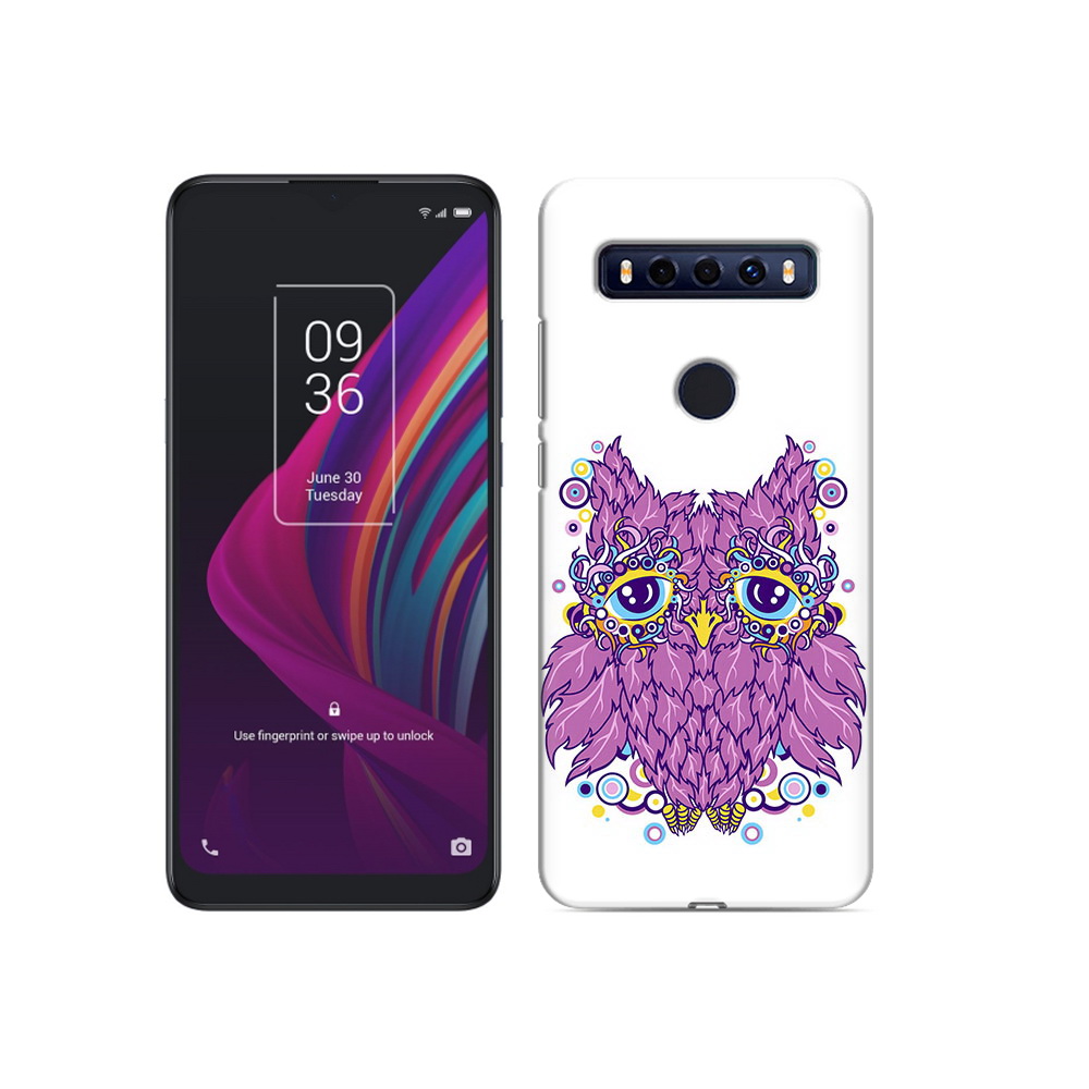 

Чехол MyPads Tocco для TCL 10 SE Розовая сова, Прозрачный, Tocco