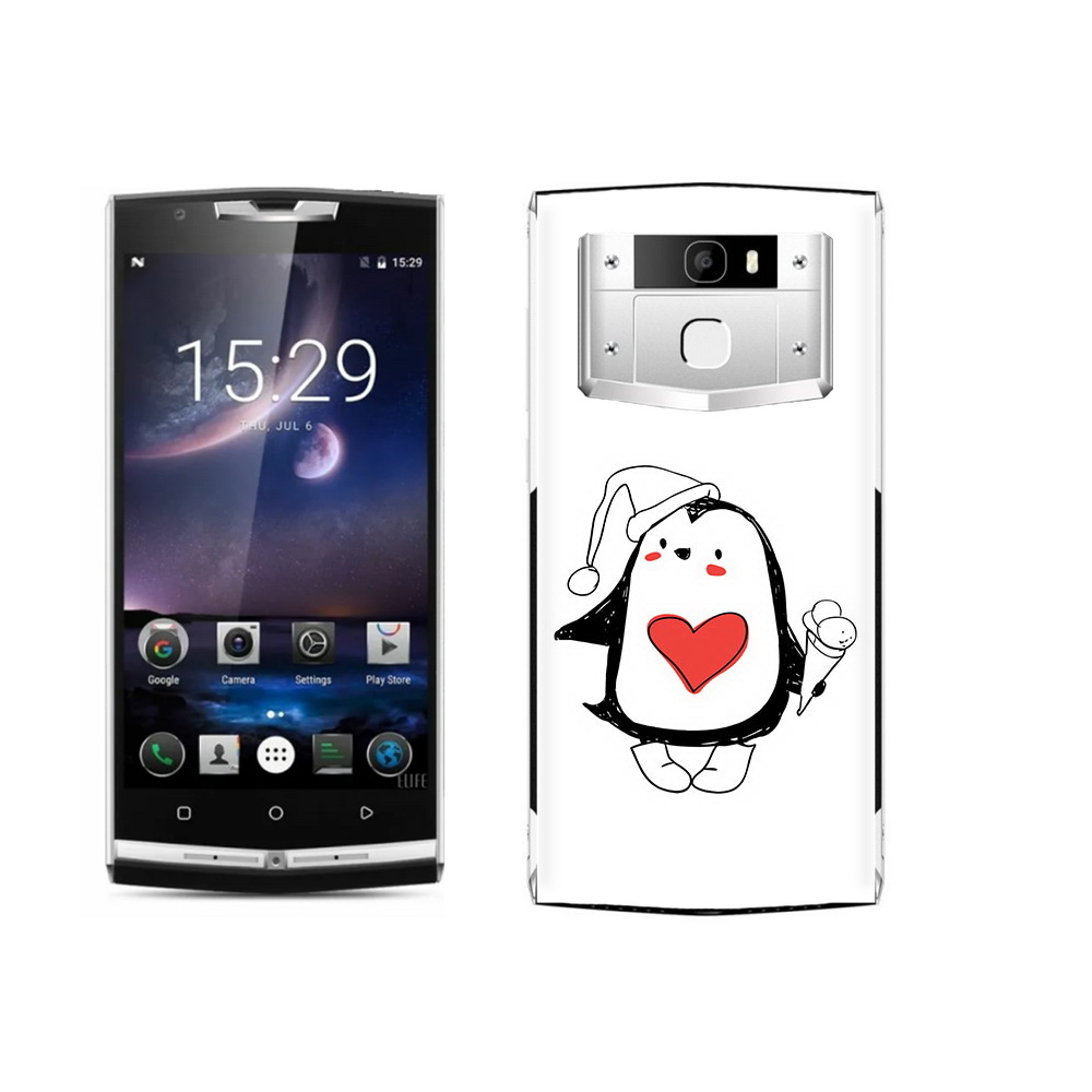 

Чехол MyPads Tocco для Oukitel K10000 Pro Пингвин с мороженым, Прозрачный, Tocco