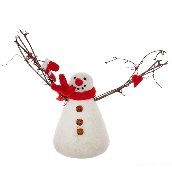Фигурка декоративная Снеговик, L26 W10 H20 см KSM-718645