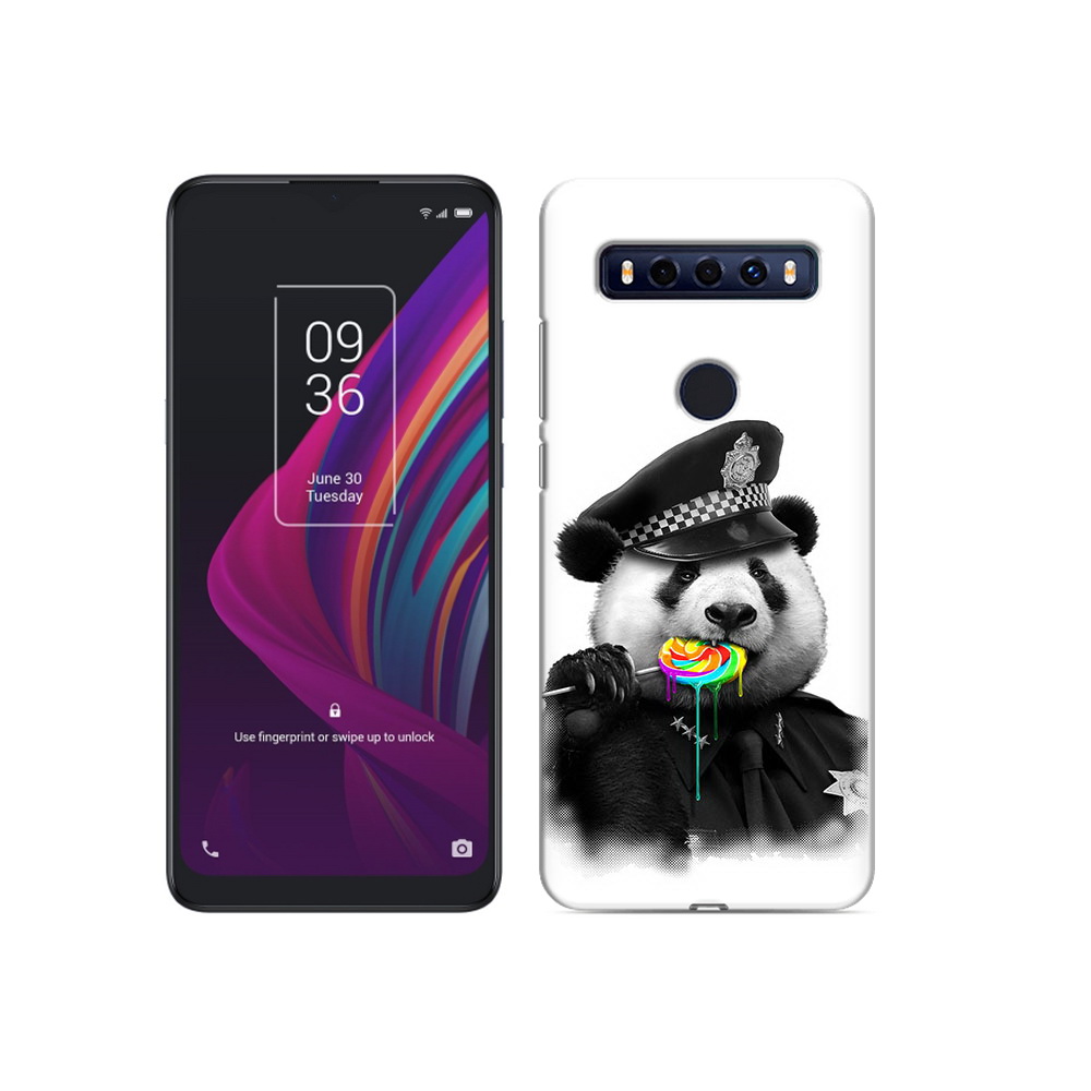 

Чехол MyPads Tocco для TCL 10 SE Панда полиция, Прозрачный, Tocco