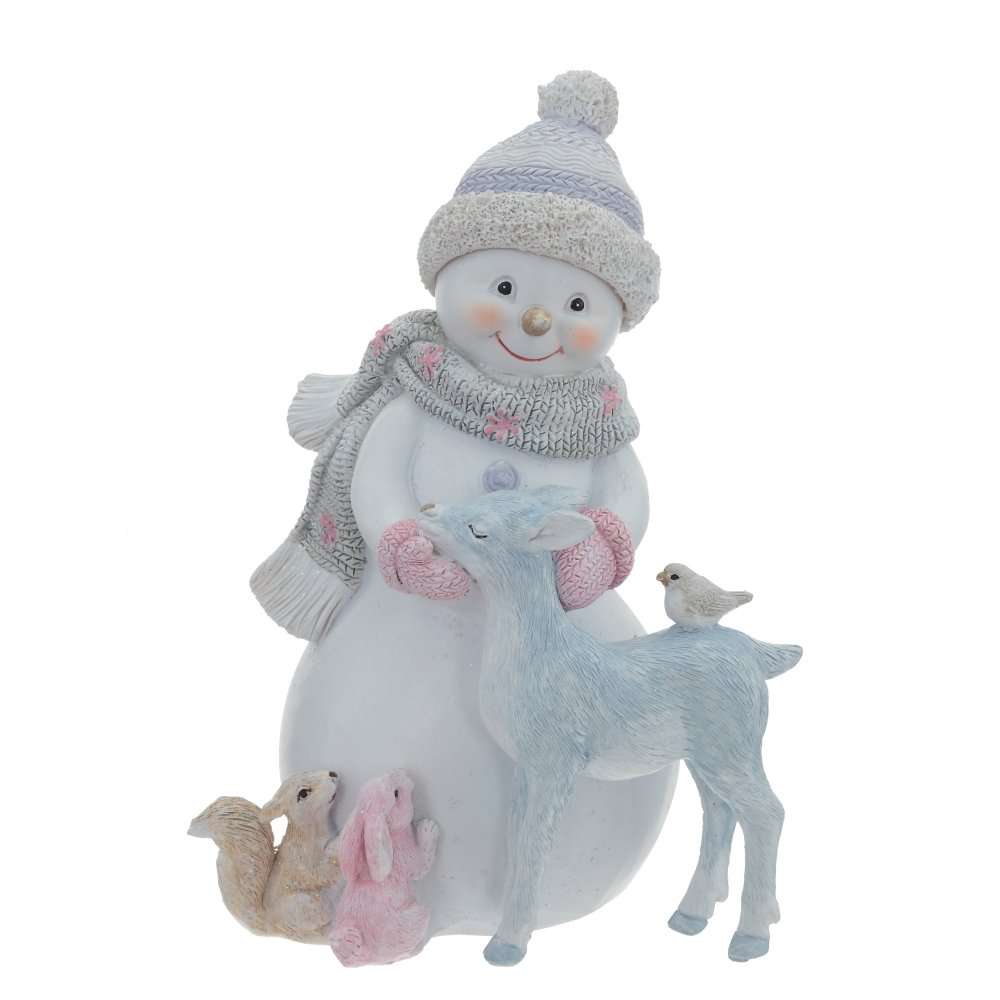 

Фигурка декоративная Снеговик с оленем, 12*9,5*16,5 см KSM-763394