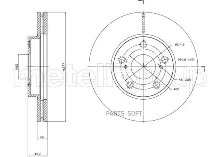 

Диск Тормозной METELLI 231523C