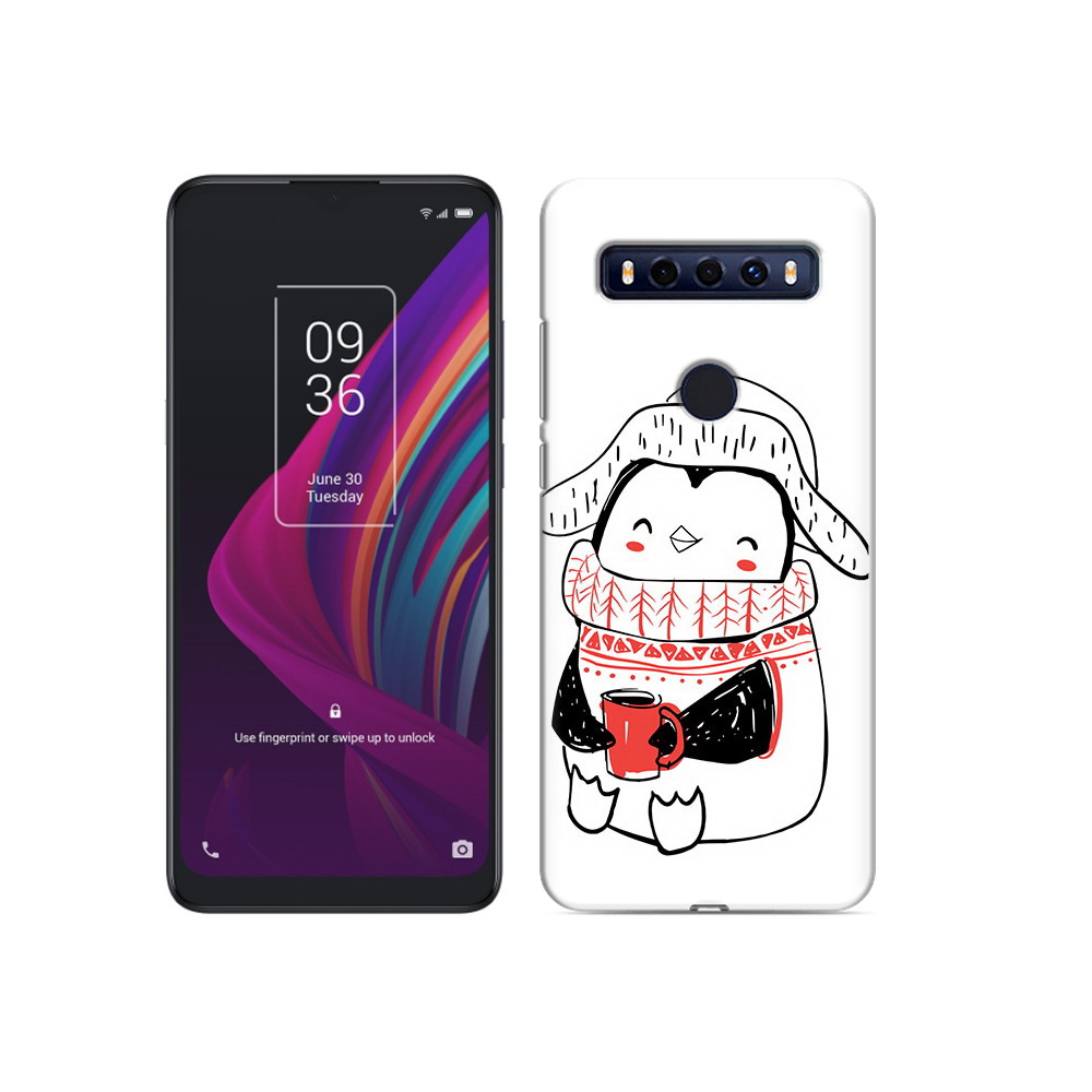

Чехол MyPads Tocco для TCL 10 SE Милый пингвин, Прозрачный, Tocco