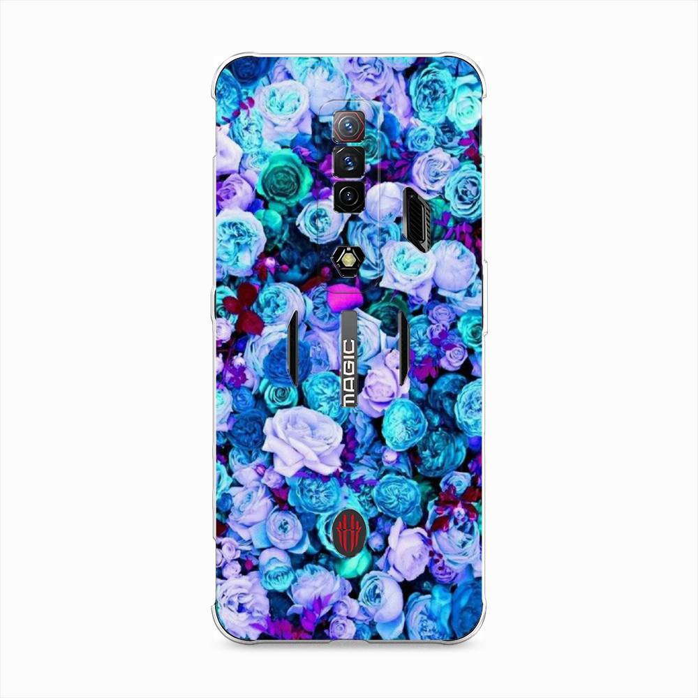 

Чехол на ZTE Nubia Red Magic 7S "Цветочный ковер", Фиолетовый, 136350-2