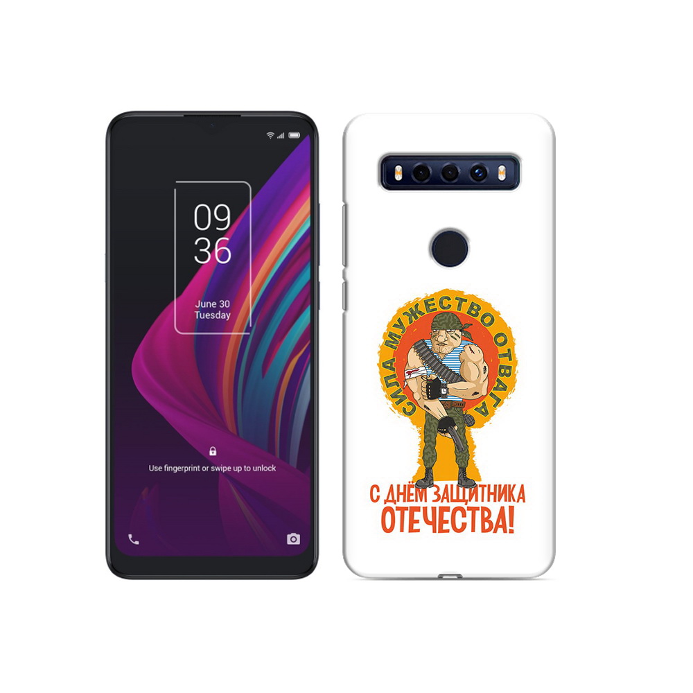 

Чехол MyPads Tocco для TCL 10 SE 23 февраля военный мужчина, Прозрачный, Tocco