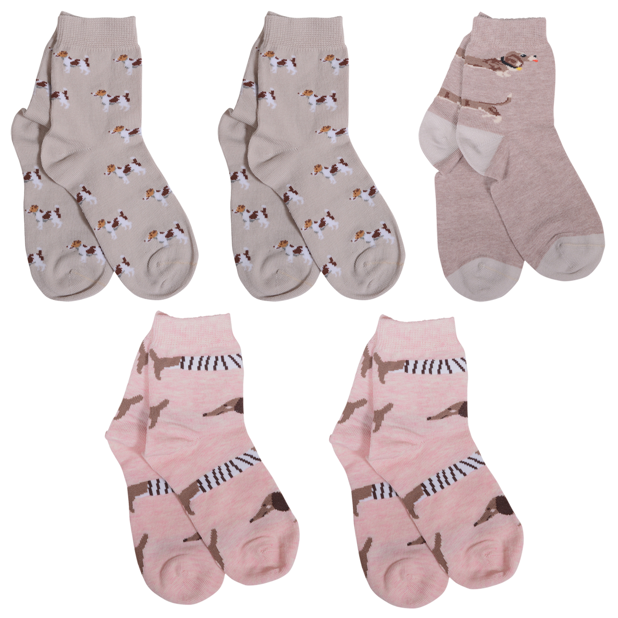 

Носки для девочек Rusocks 5-Д-31353 цв. коричневый; бежевый; розовый р. 26-28, 5-Д-31353