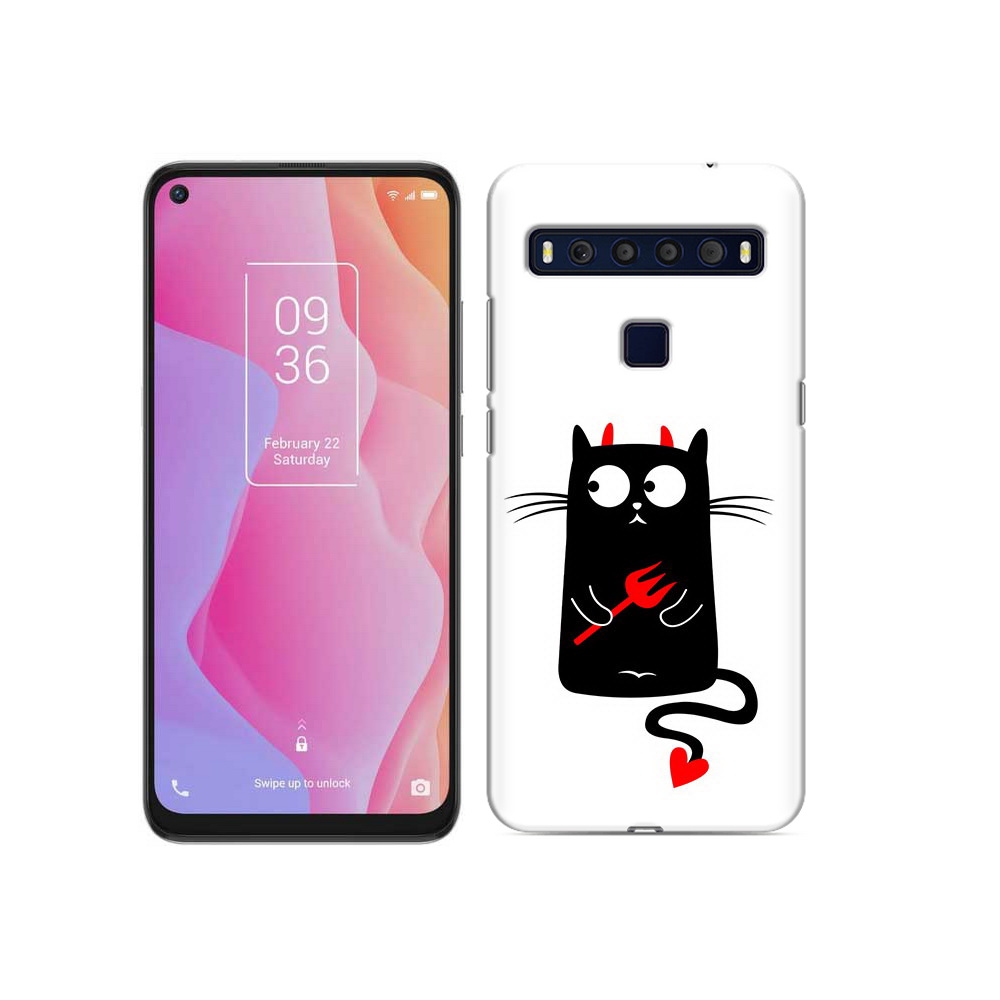 

Чехол MyPads Tocco для TCL 10L Кот демон, Прозрачный, Tocco