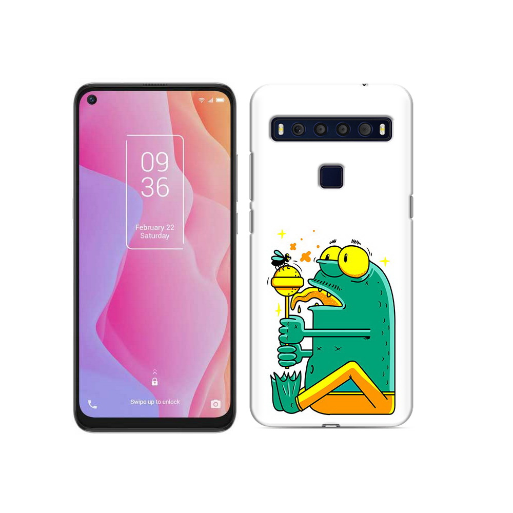 

Чехол MyPads Tocco для TCL 10L Зеленая лягушка с чупа чупсом, Прозрачный, Tocco