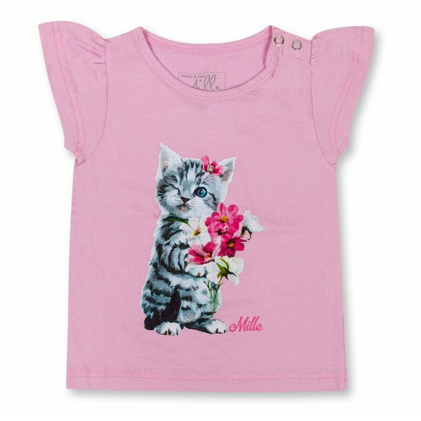 

Футболка детская Mille Kitties 5 цв. розовый р. 80, Kitties 5