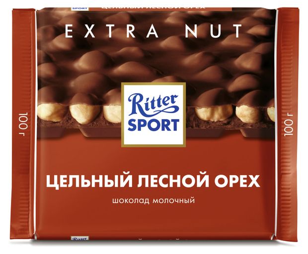 фото Шоколад молочный ritter sport лесной орех 250 г