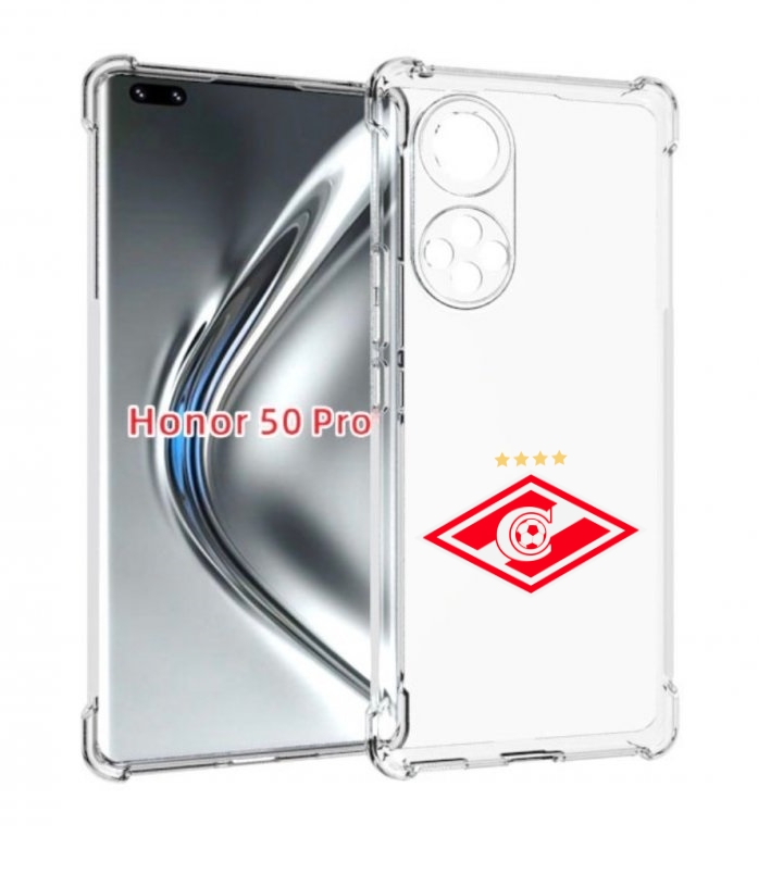 

Чехол бампер MyPads фк спартак 1 для Honor 50 Pro/Nova 9, Прозрачный, Tocco