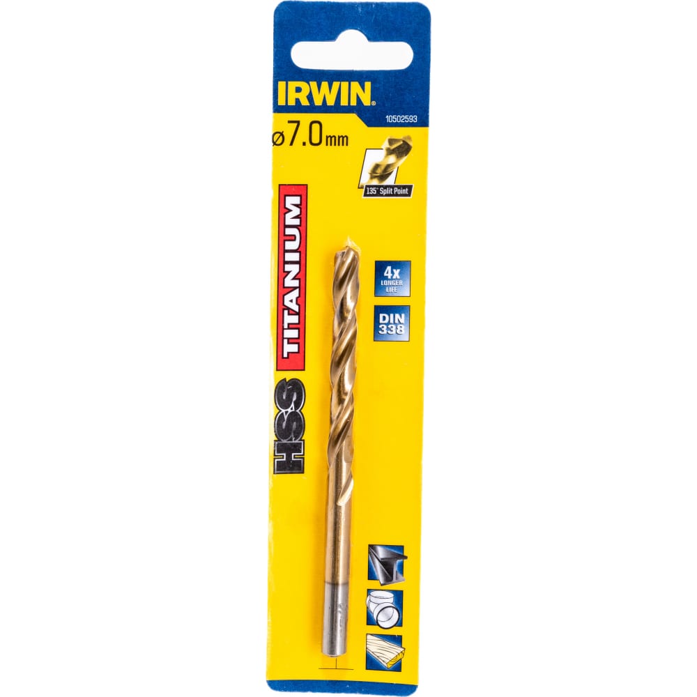 

Сверло Titanium (7х109 мм) по металлу Irwin 10502593
