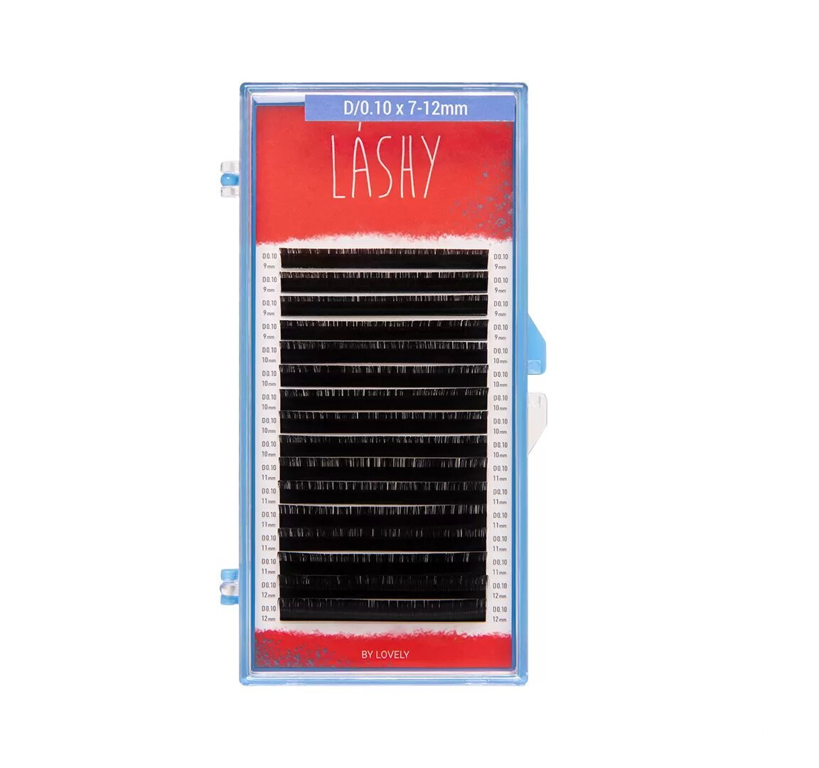 Ресницы Lashy Lovely чёрные 16 линий M 0.07 13 мм клей lovely lashy fast 5 мл