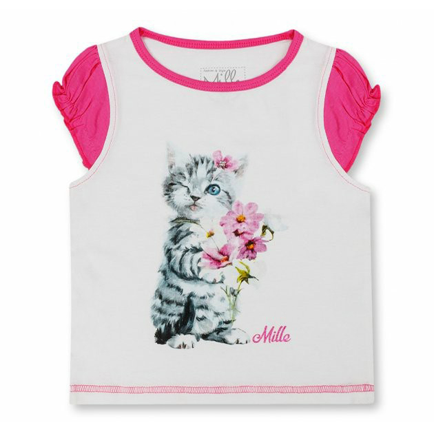 

Футболка детская Mille Kitties 1 цв. белый р. 86, Kitties 1