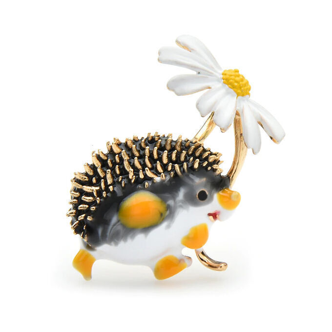 

Брошь из бижутерного сплава Еж, эмаль, Еж