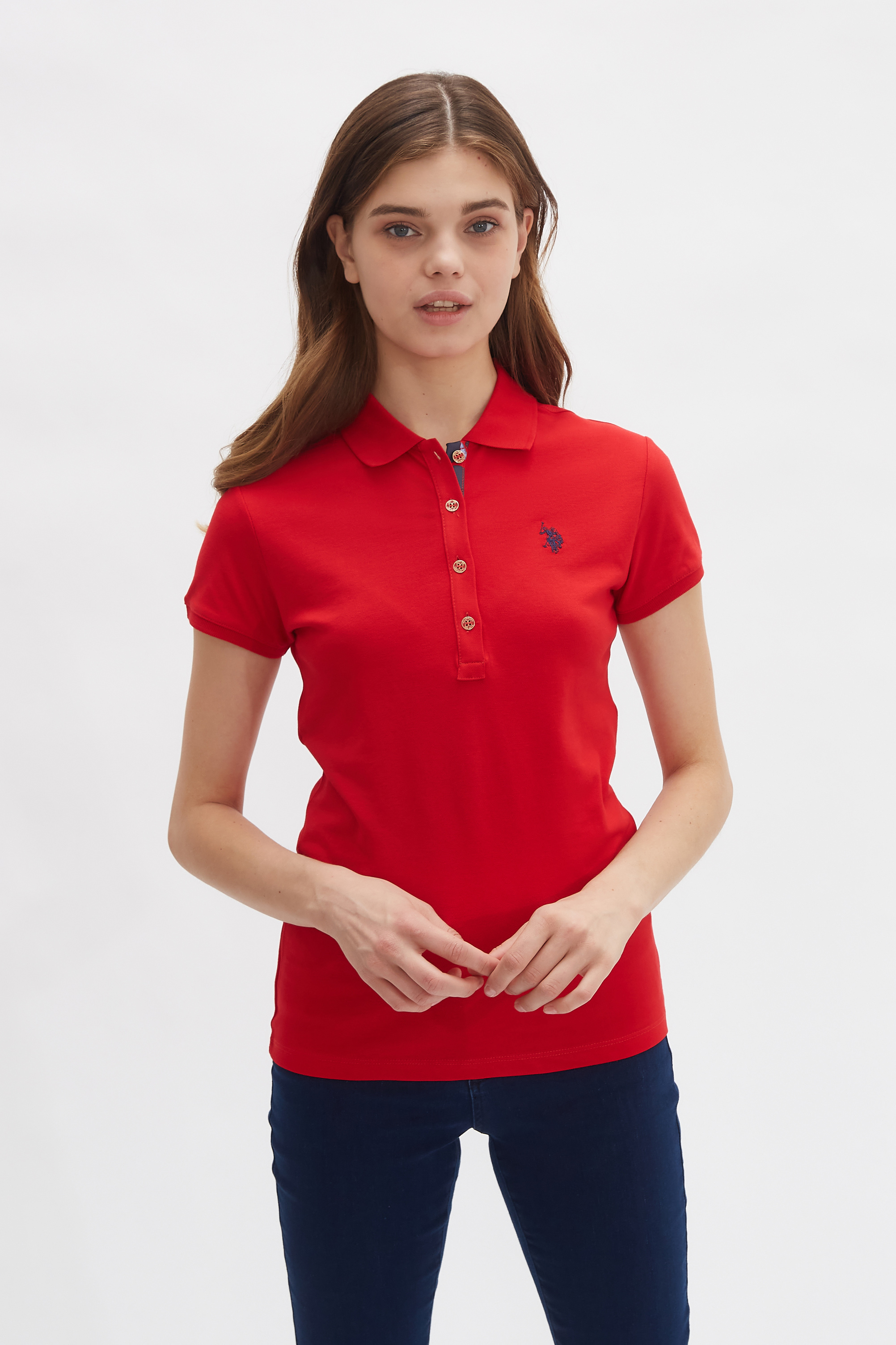 

Футболка женская U.S. POLO Assn. G082SZ0110TP01-OML красная XL, G082SZ0110TP01-OML