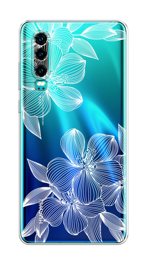 

Чехол на Huawei P30 "Крокус", Белый;прозрачный, 68550-1