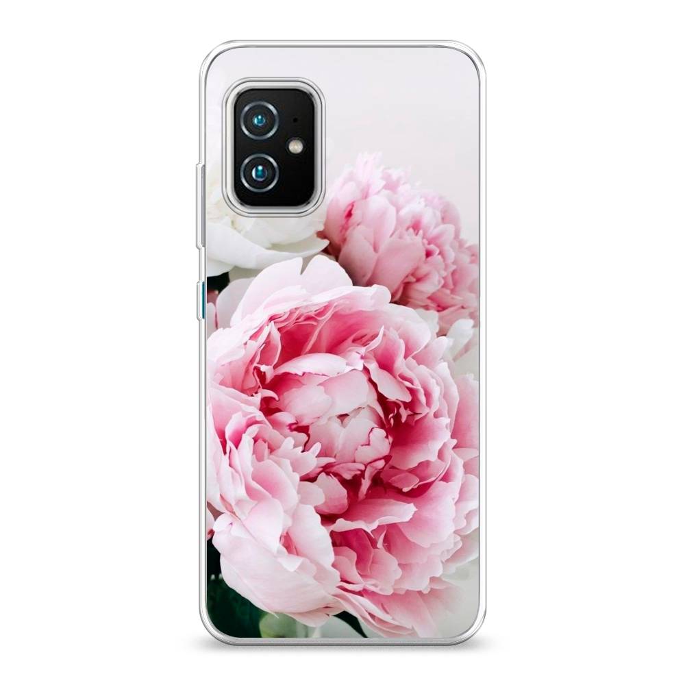 

Чехол Case Place 44450-2 для Asus Zenfone 8 "Розовые и белые пионы", 44450-2