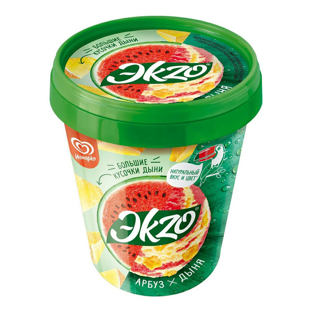 Мороженое молочное Эkzo арбуз-дыня 520 г
