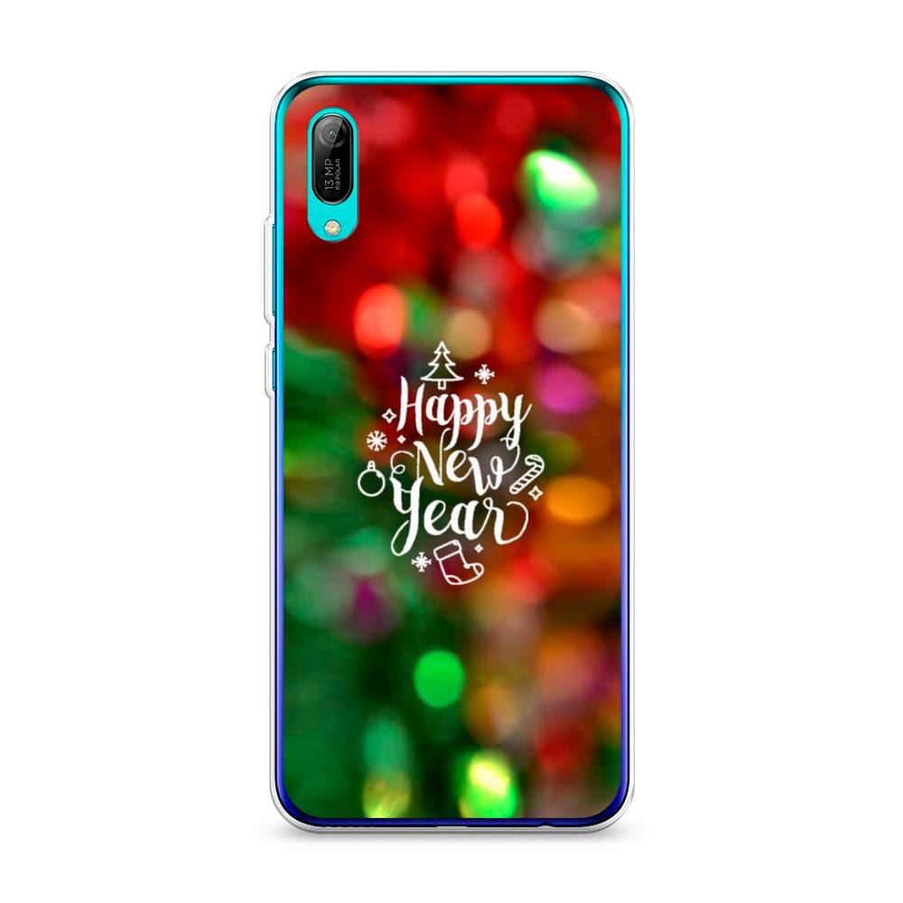 

Чехол на Huawei Y6 Pro 2019 "Новый Год на елке", Зеленый;красный;желтый, 68150-5