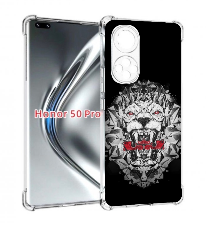 

Чехол бампер MyPads тигр-с-гранями-черно-белый для Honor, Прозрачный, Tocco