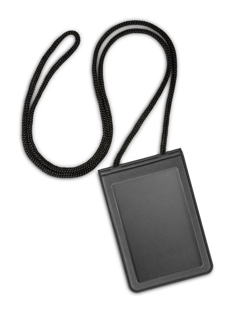 Бейдж для пропуска, держатель бейджик для школьника Flexpocket EKM-4V/Темно-серый