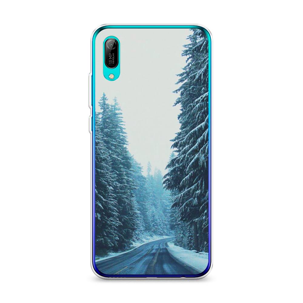 

Чехол на Huawei Y6 Pro 2019 "Зима 9", Бежевый;голубой;черный, 68150-2