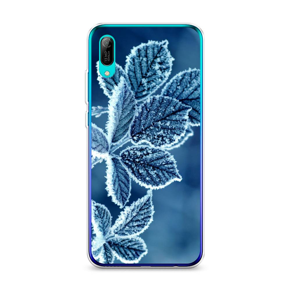 

Чехол на Huawei Y6 Pro 2019 "Зима 6", Голубой;белый, 68150-2