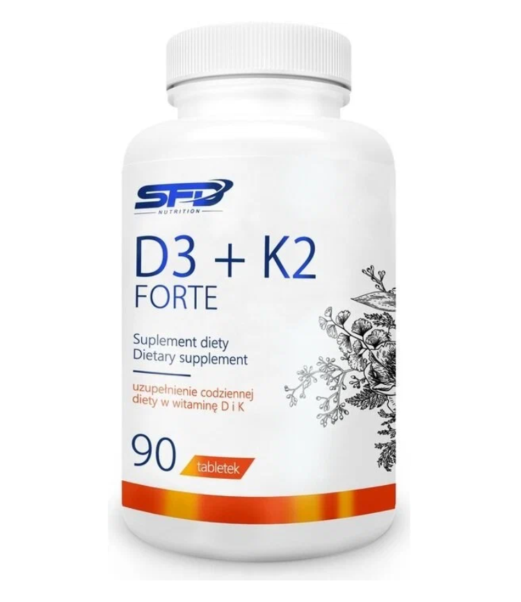 

D3+K2 Forte SFD таблетки 90 шт., D3+K2 Forte, 90 таблеток