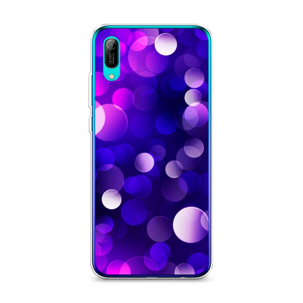 

Чехол на Huawei Y6 Pro 2019 "Абстракция 27", Фиолетовый, 68150-3