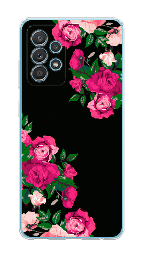

Чехол на Samsung Galaxy A52/A52s "Розы фуксия", Черный;розовый;зеленый, 2106550-1