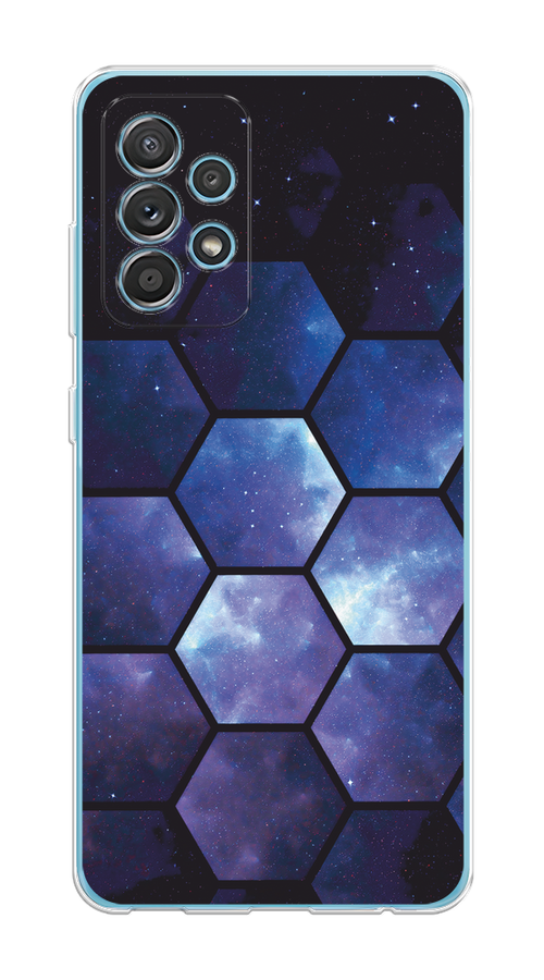 

Чехол на Samsung Galaxy A52/A52s "Соты космос", Черный;фиолетовый, 2106550-1