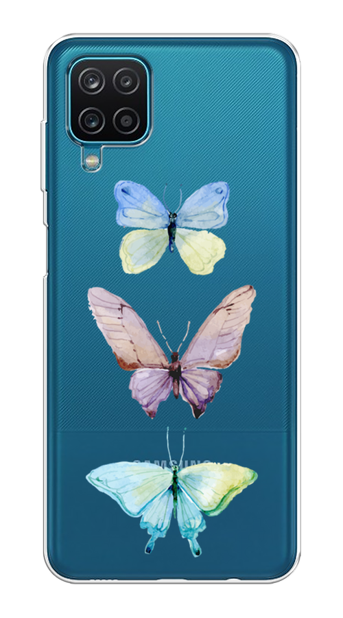 

Чехол на Samsung Galaxy A12/M12 "Акварельные бабочки", Бирюзовый;розовый, 2102650-1