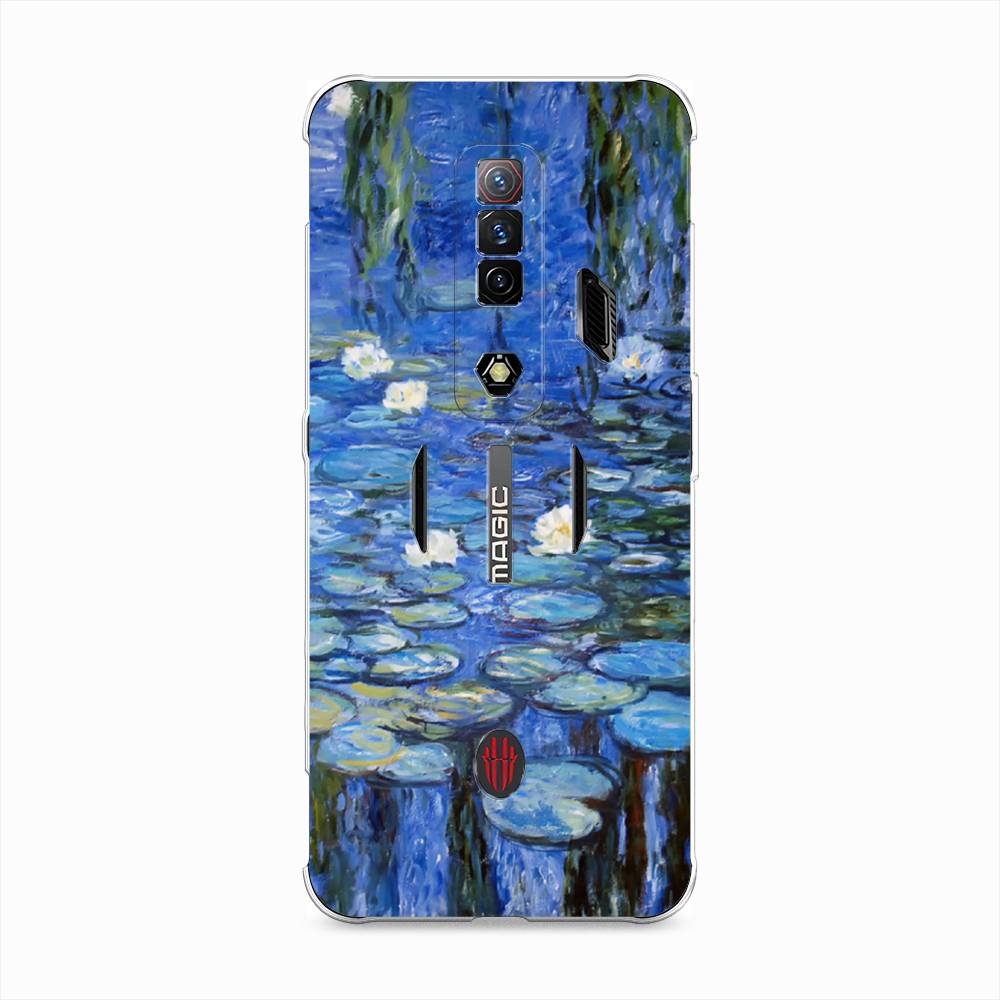 

Чехол на ZTE Nubia Red Magic 7S "Нарисованный пруд", Синий;зеленый, 136350-4