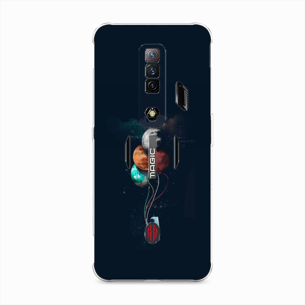 

Чехол на ZTE Nubia Red Magic 7S "Космонавт с шариками", Разноцветный, 136350-4