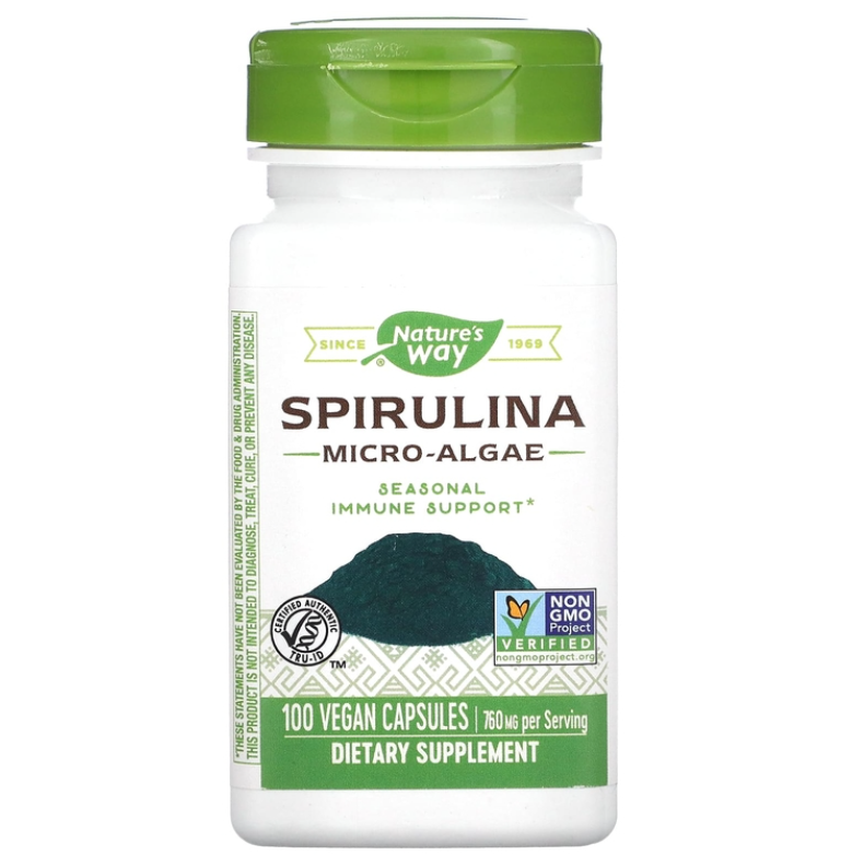 

Spirulina Natures Way капсулы 100 шт., Spirulina 100 vcaps