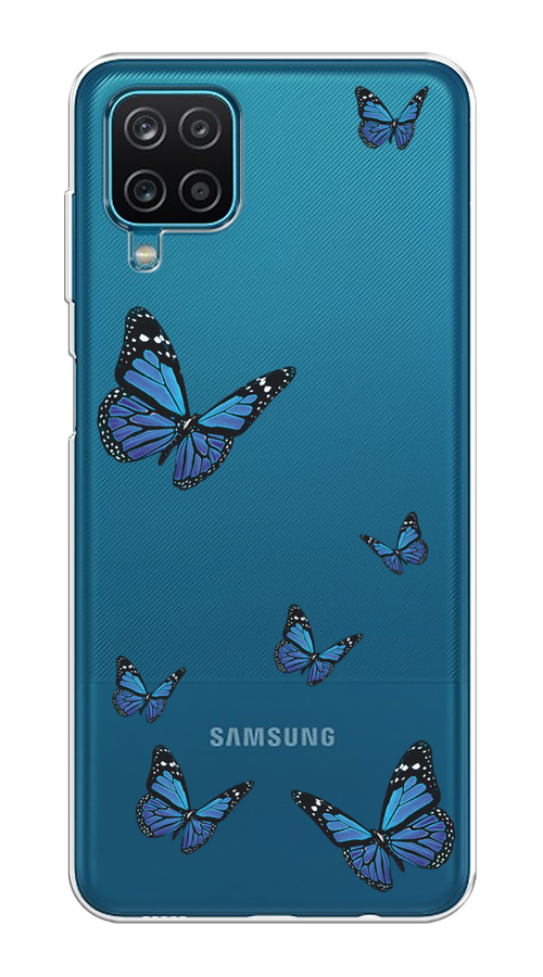 

Чехол на Samsung Galaxy A12/M12 "Blue butterflies", Синий;черный, 2102650-1