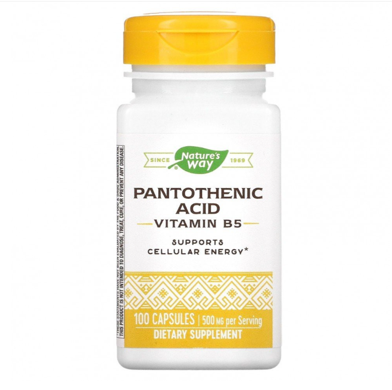 

Pantothenic Acid Natures Way капсулы 250 мг 100 шт., Pantothenic Acid 250 mg 100 caps